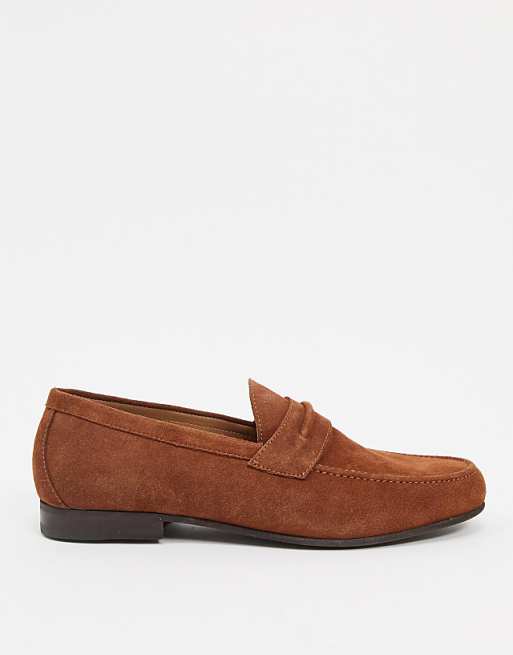 Hudson Hecker Brown Suede Slip On Loafer Shoes Hudson Hecker Brown Suede Slip On Loafer Shoes